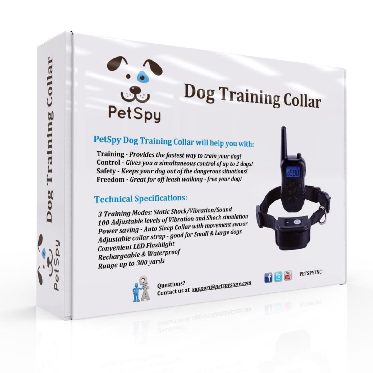 PetSpy Dog Training Collar with Remote Rechargeable and