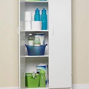 Amazon.com: Gabinete despensa de ClosetMaid, Madera Noble, Blanco, 24