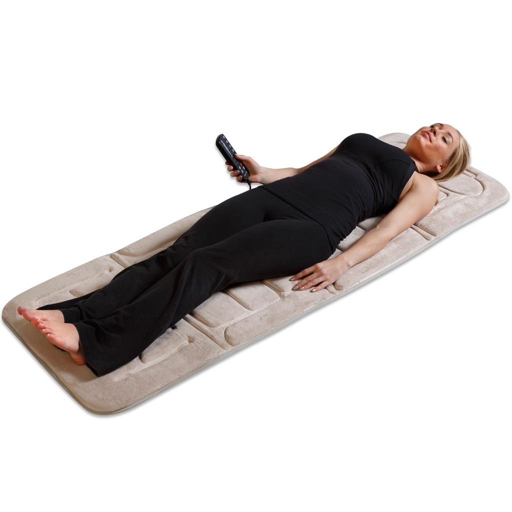 Relaxzen 10Motor Massage Standard Mat with Heat, Beige
