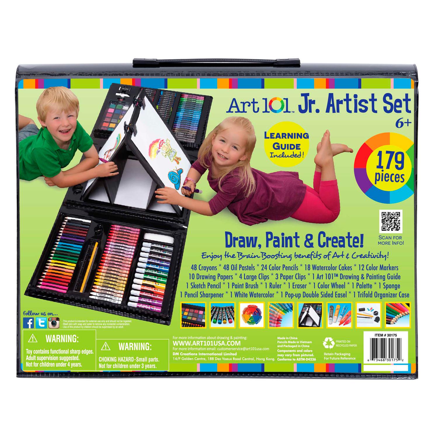 Art Set Kids Piece Drawing Artist Painting 154 Kit Case Easel Pencils