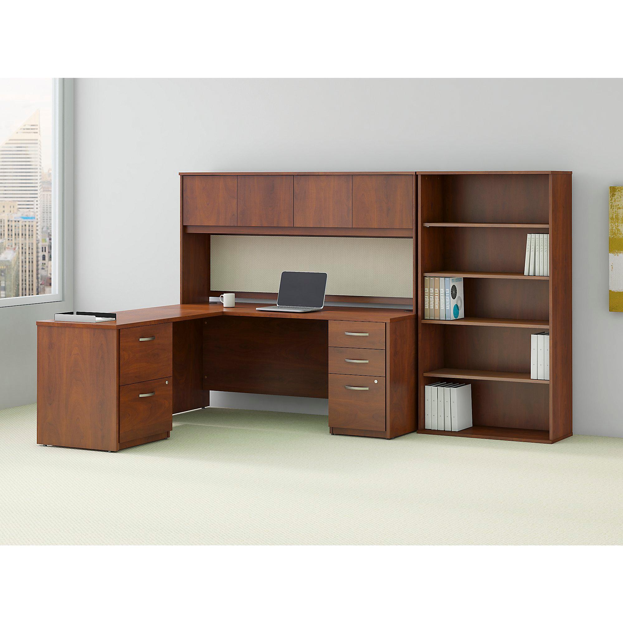 Bush Business Furniture 30H 2 Shelf Bookcase in Mocha