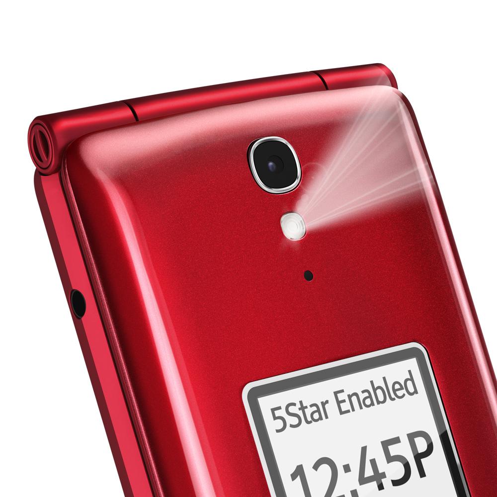 Jitterbug Flip EasytoUse Cell Phone for Seniors (Red) by