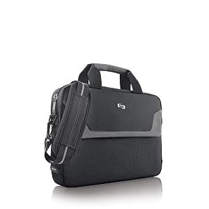 Amazon.com: Solo New York Flatiron - Maletín delgado para laptop, color  negro y gris, 14.1 pulgadas : Ropa, Zapatos y Joyería