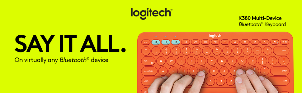 Amazon Com Logitech K380 Multi Devicebluetooth Keyboard Orange Computers Accessories