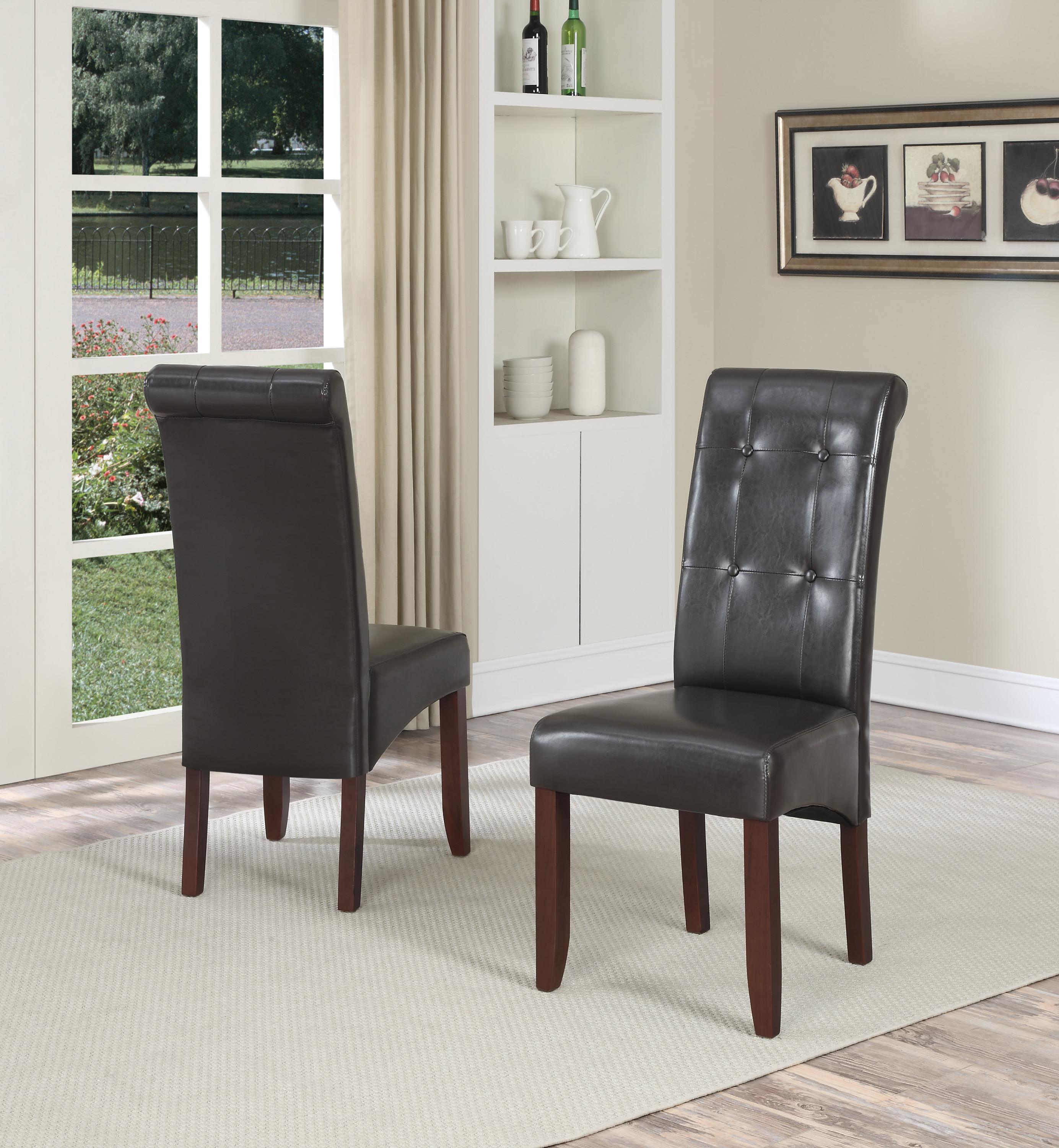 Simpli Home Cosmoplitan Deluxe Tufted Parson Dining Chair