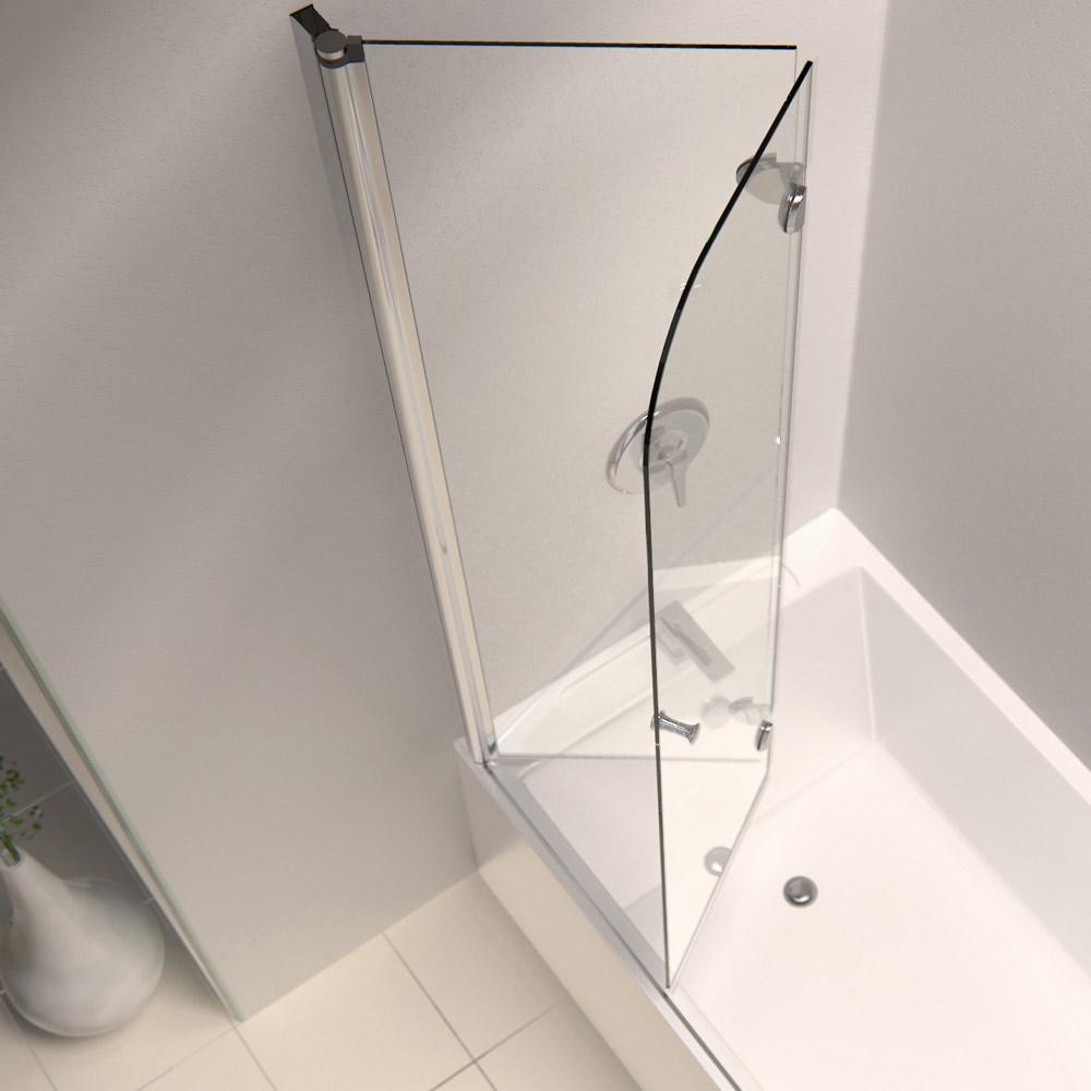 DreamLine Aqua Fold 36 in. W x 58 in. H Frameless BiFold Tub Door in