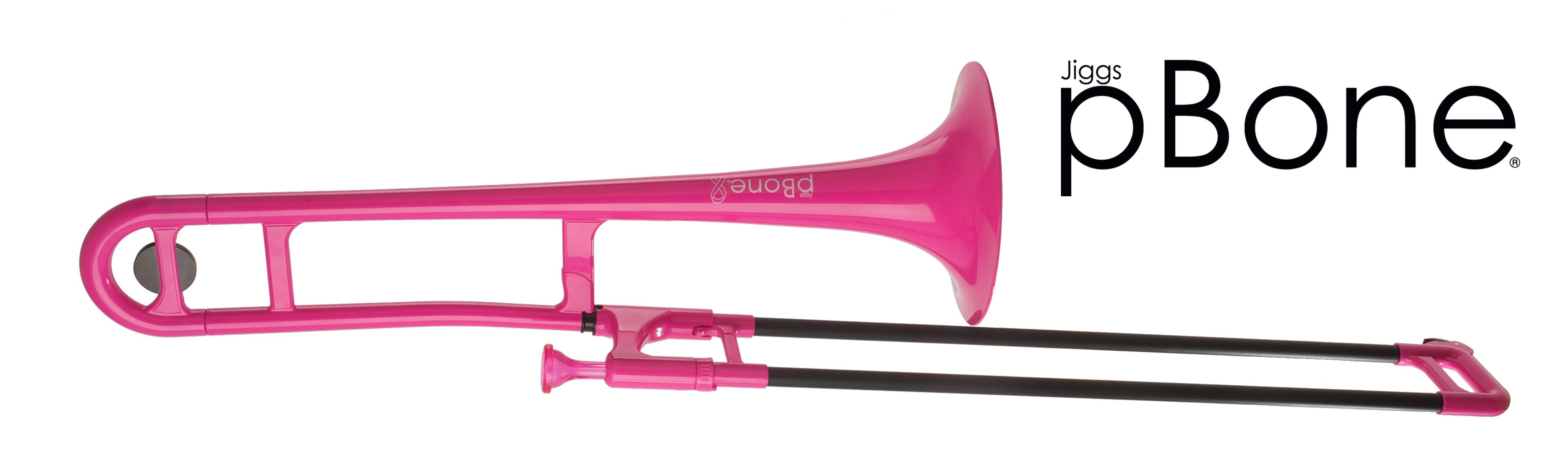 pBone PBONE1PNK Jiggs Plastic Trombone, Pink Musical