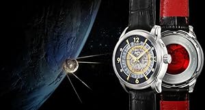 Amazon Com Cccp Cp 7001 De Los Hombres 04 Sputnik 1 Edicion Limitada Analog Display Reloj Automatico Auto Viento Negro Ropa Zapatos Y Joyeria