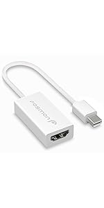 mini displayport to hdmi cable adapter thunderbolt minidp mdp port 4k resolution high speed apple