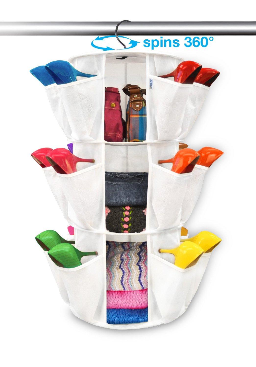 ProMart DAZZ Smart Carousel Organizer, 3Tier, White Home