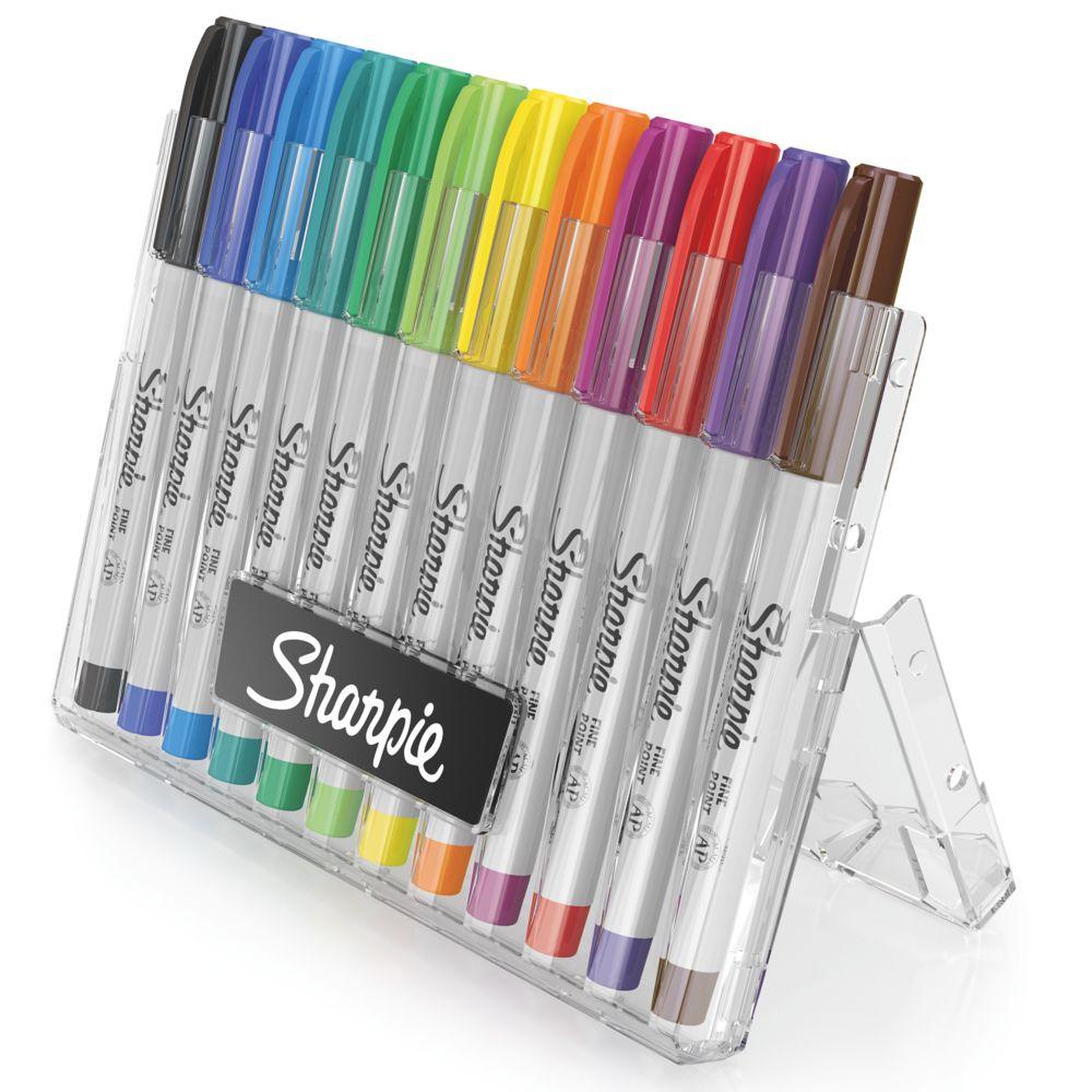 Sharpie Permanent Markers with Storage Case, Ultra Fine