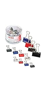 Binder Clips, ACCO, black binder clips, presentation clips