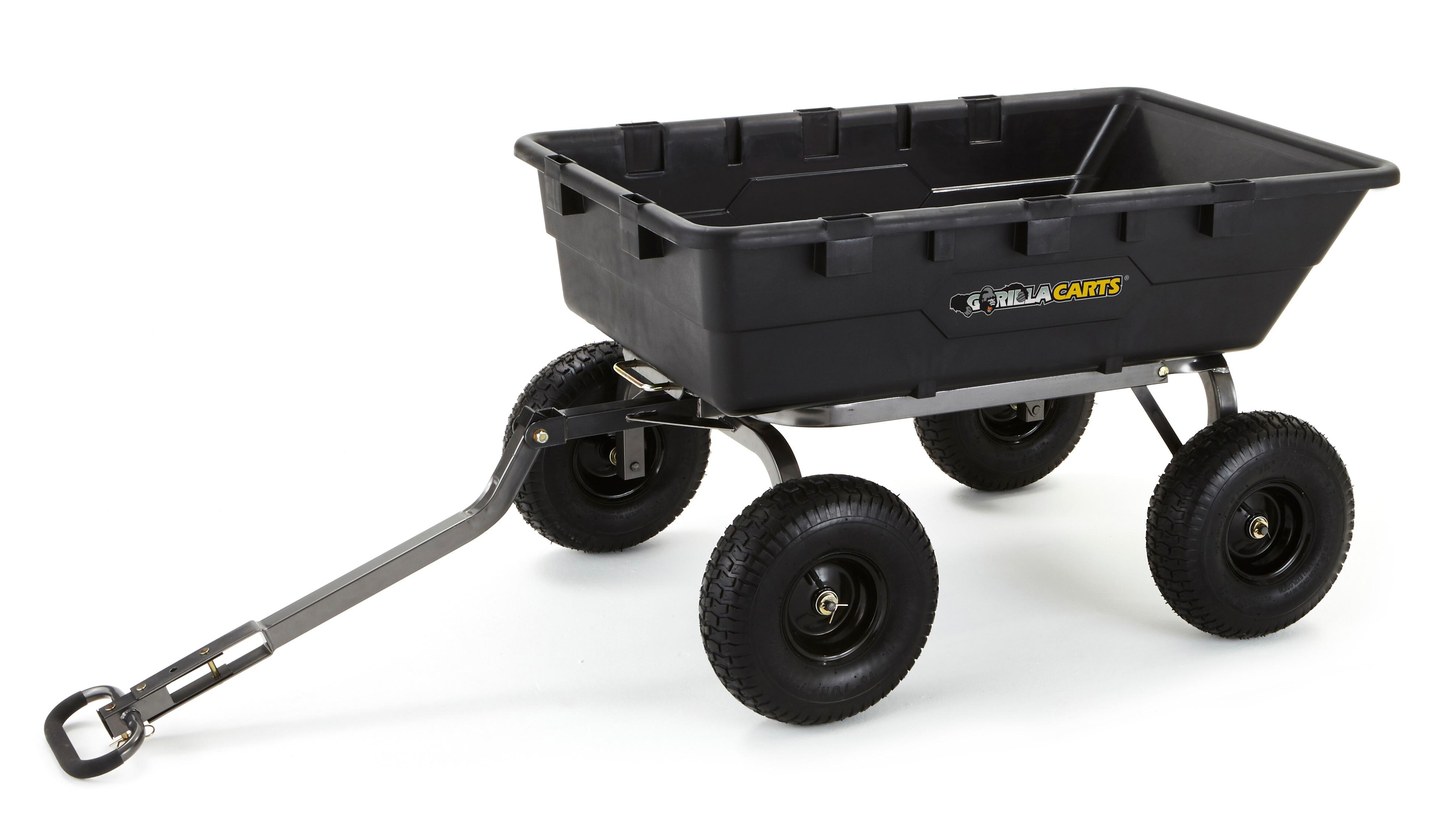 Gorilla Carts Extra HeavyDuty Poly Dump Cart with 2in1