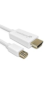 mini displayport to hdmi cable adapter thunderbolt minidp mdp port 4k resolution high speed apple