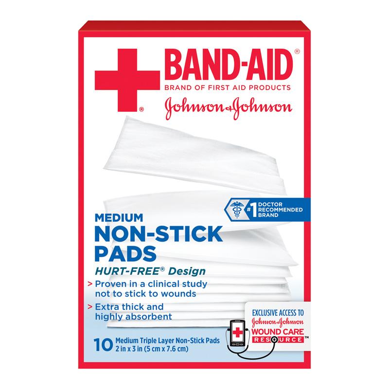 BandAid Brand Adhesive Bandages, Medium NonStick Pads, 2