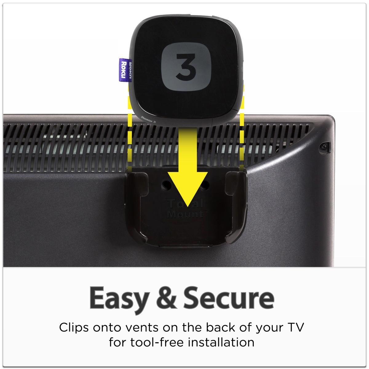 TotalMount Roku Mounting System with Roku 3, Roku 2, Roku 1, and Roku LT