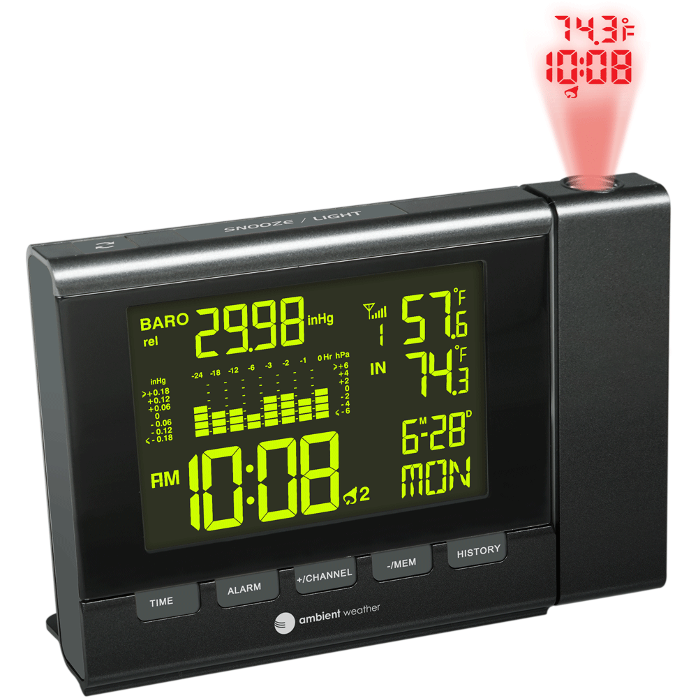 Amazon.com: Ambient Weather WS-8400 Projection Clock with Indoor and