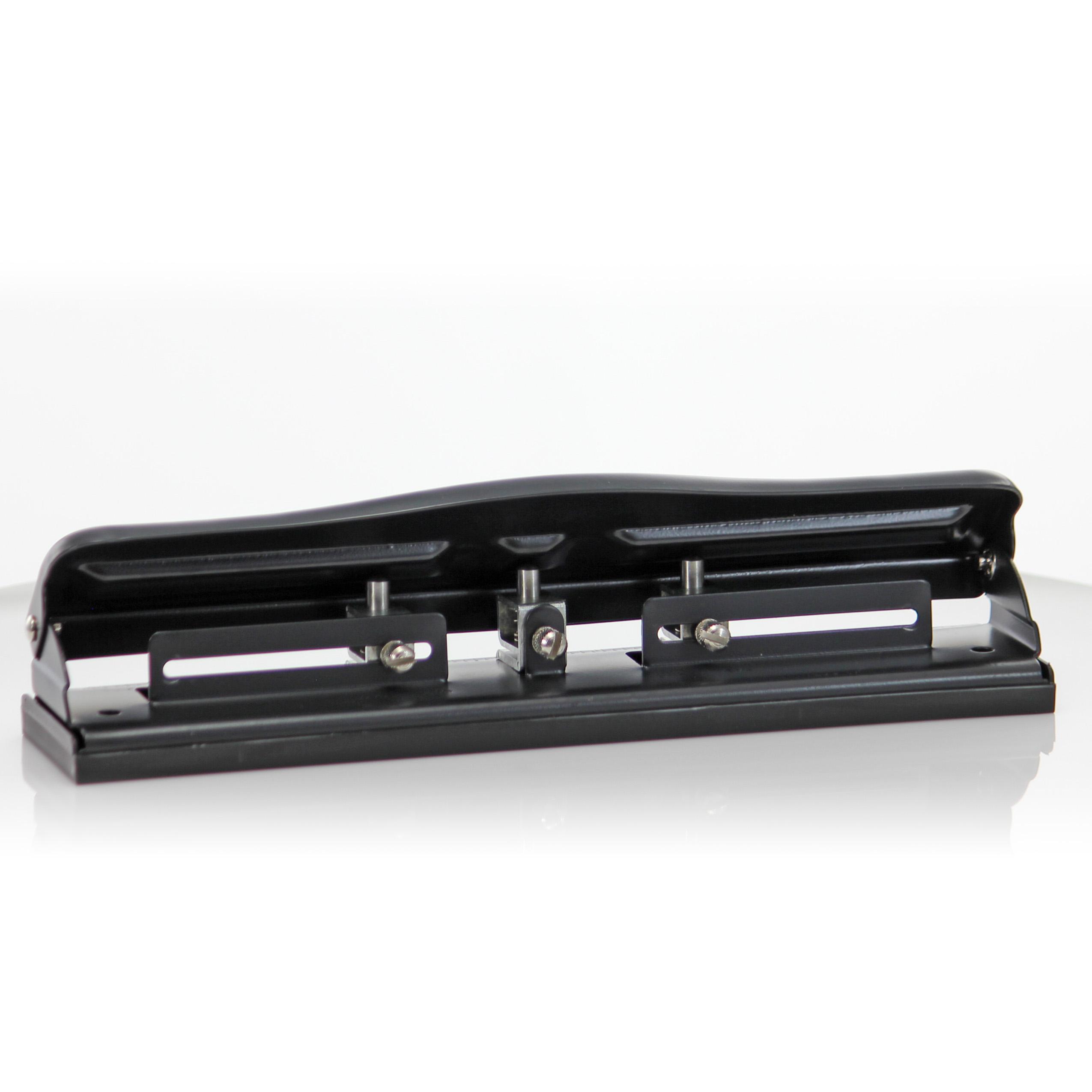 Officemate Adjustable Three Hole Punch, 11 Sheet Capacity