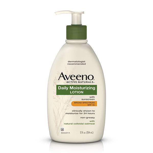 Aveeno Daily Moisturizing Body Lotion With SPF 15, 12 Fl. Oz Beauty