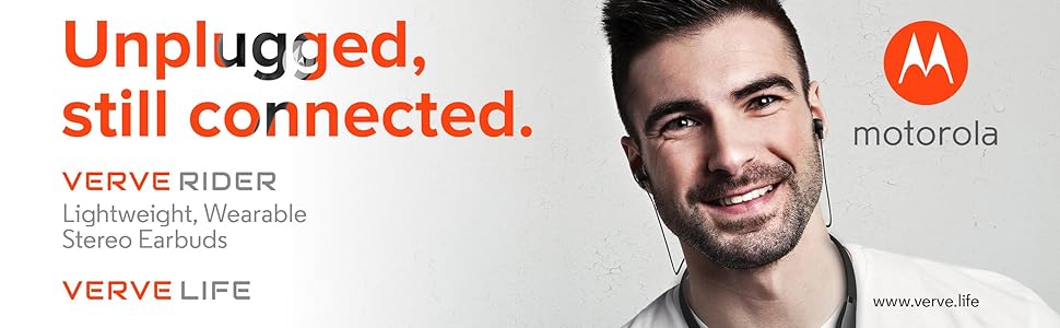 Motorola VerveRider Lightweight, Wearable Stereo Earbuds