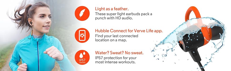 Motorola VerveLoop+ Super Light, Waterproof, Wireless Stereo Earbuds