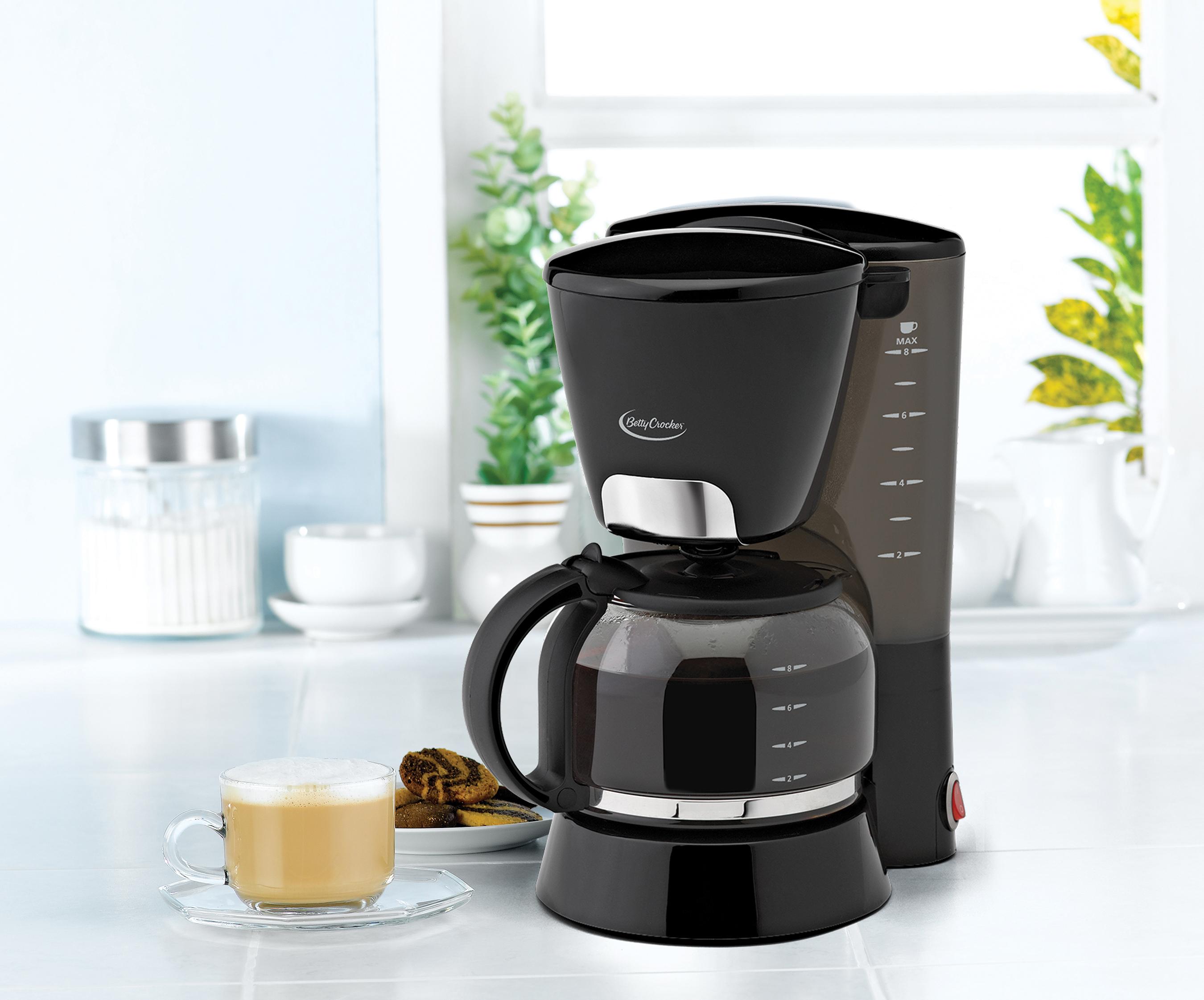 Betty Crocker BC1723CB 8Cup Coffee Maker, Black Kitchen