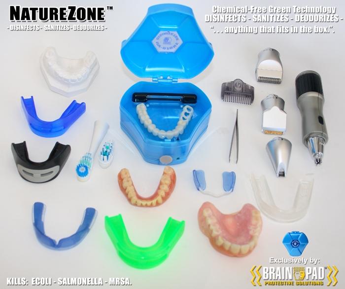 BrainPad UV / Ozone Sanitizing Case (Blue) Night Mouth