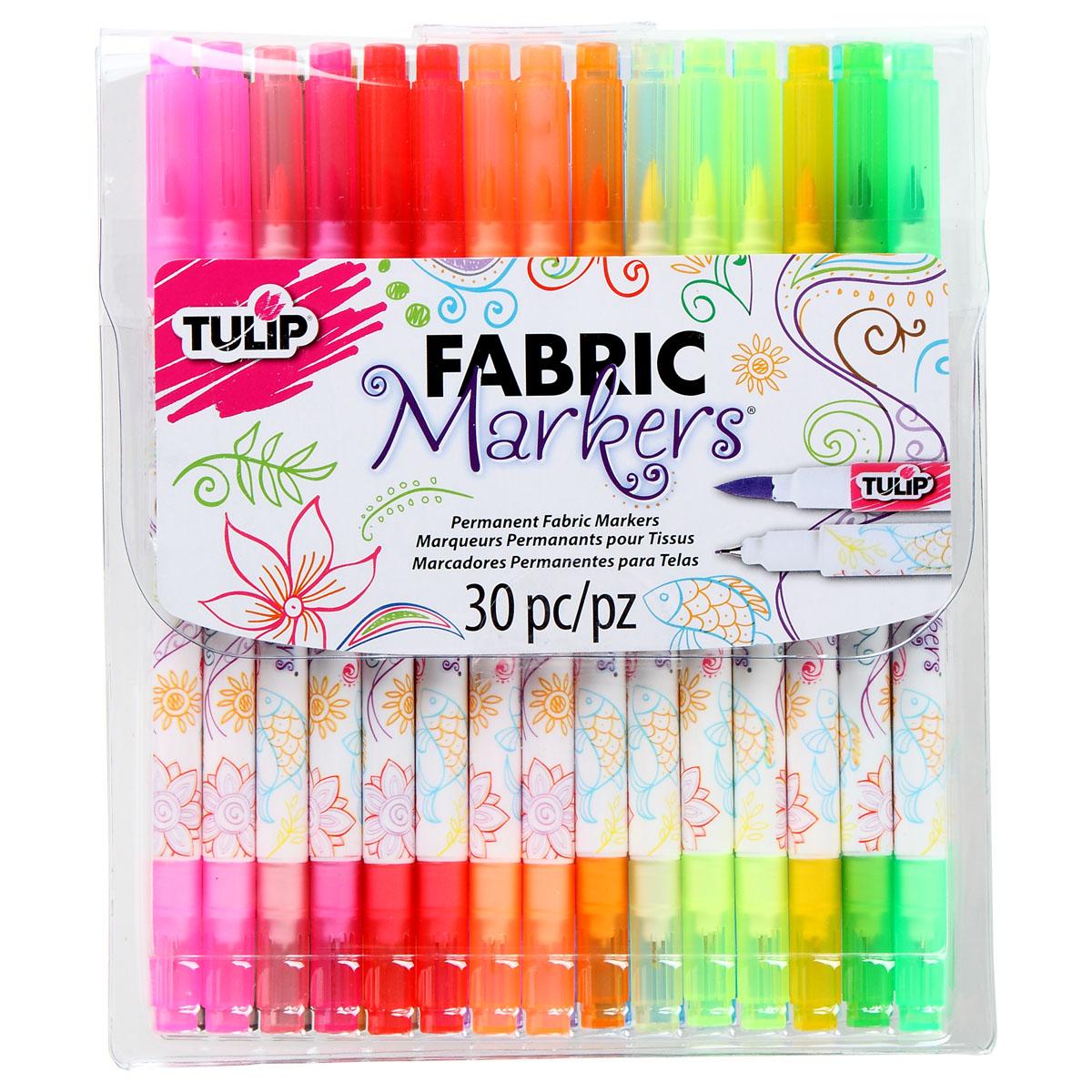 Tulip DualTip Fabric Markers 30pk