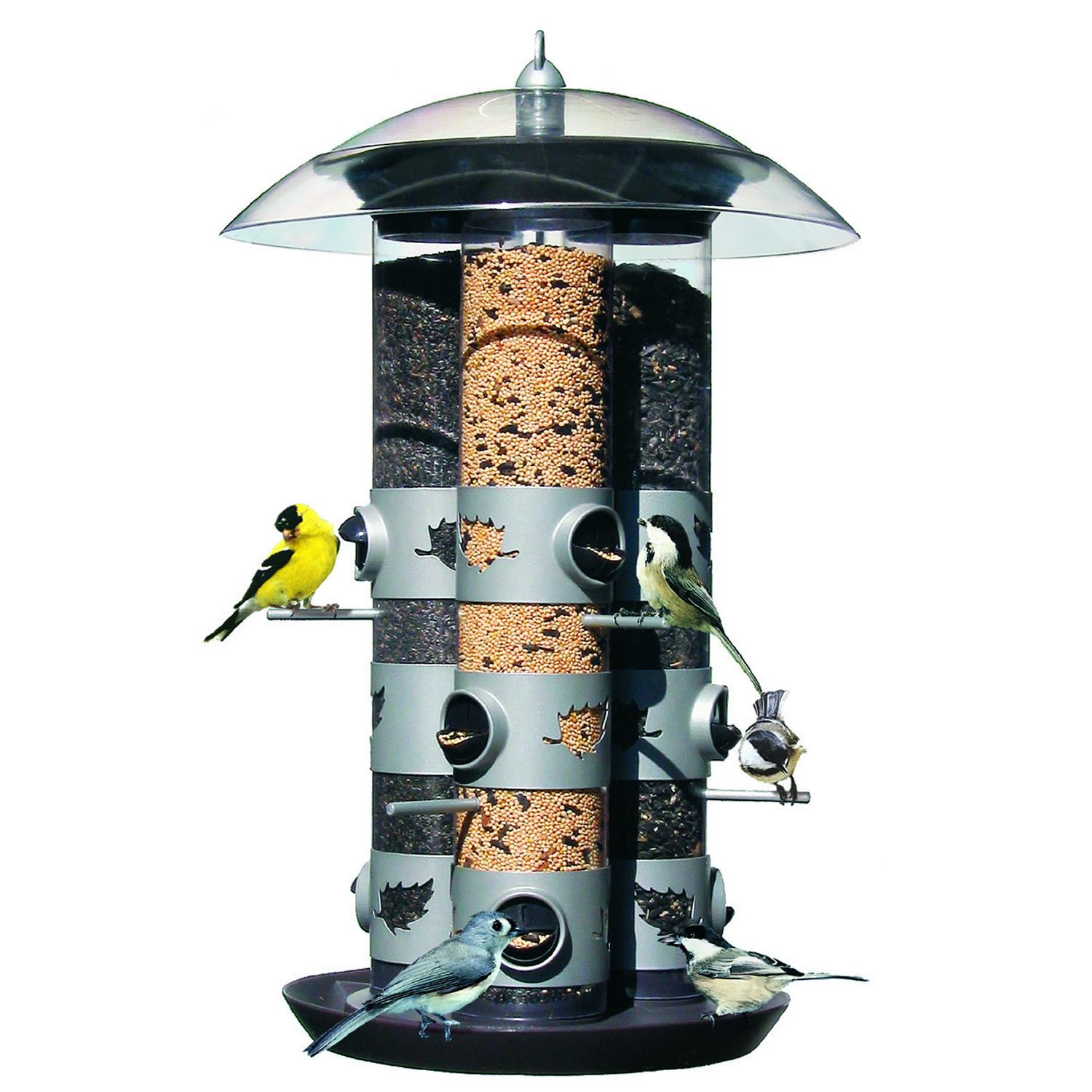 PerkyPet Triple Tube 2in1 Feeder 329 Wild Bird Tube Feeders Garden & Outdoor