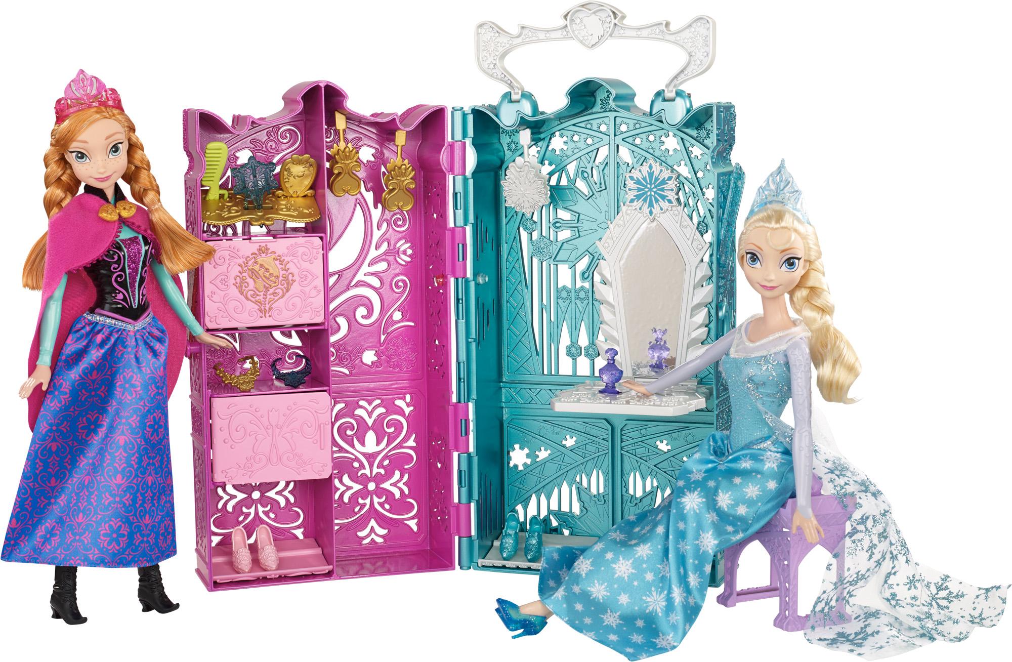 Mattel Disney Frozen Anna and Elsa's Royal Closet Gift Set
