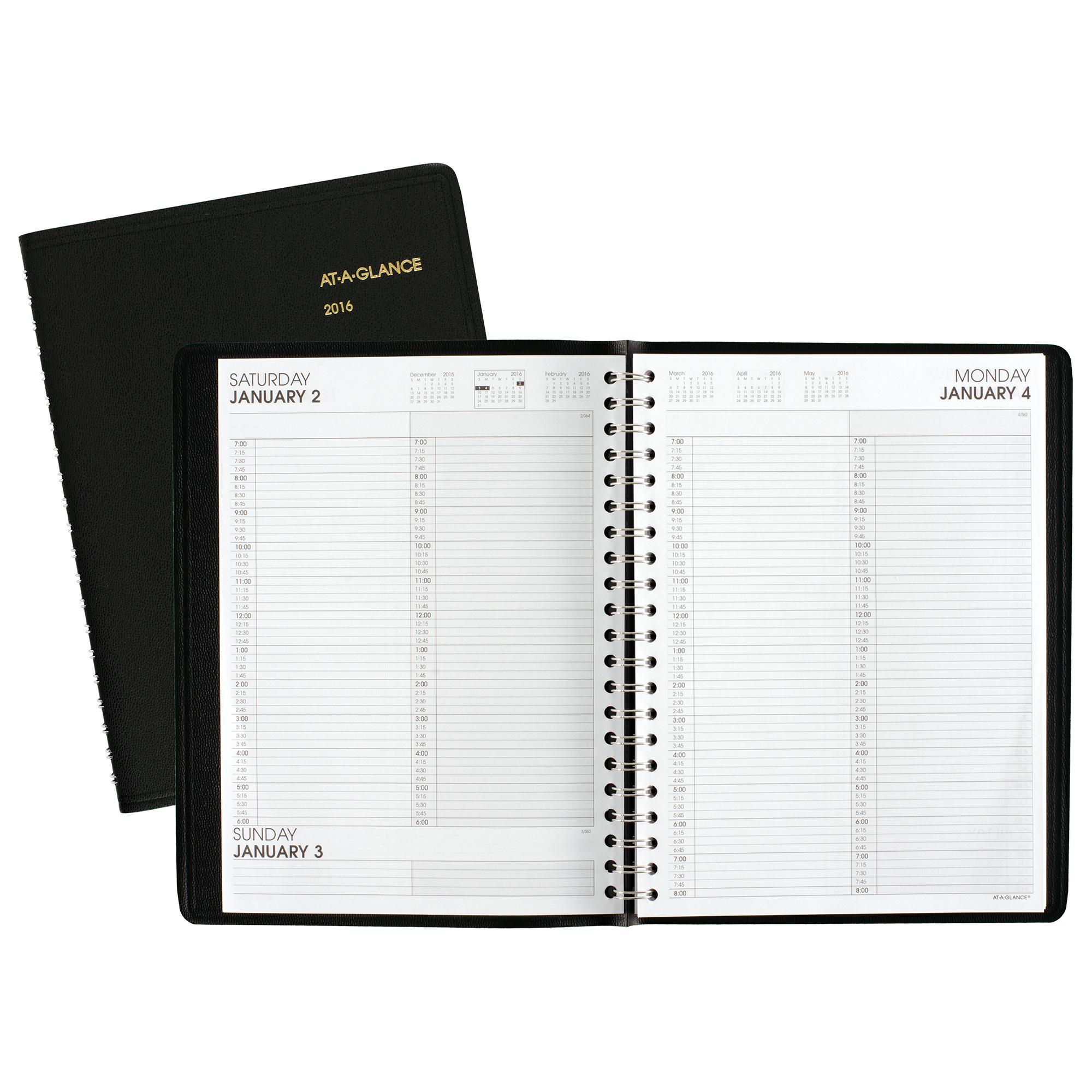 ATAGLANCE Daily Appointment Book 2016, TwoPerson, 8 x