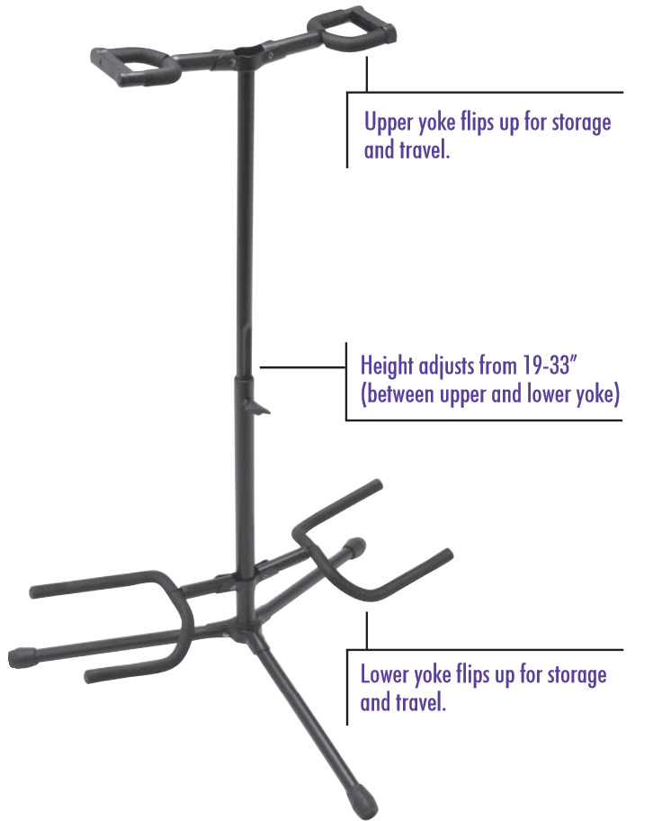 On Stage GS7221BD Double Guitar Stand Musical Instruments