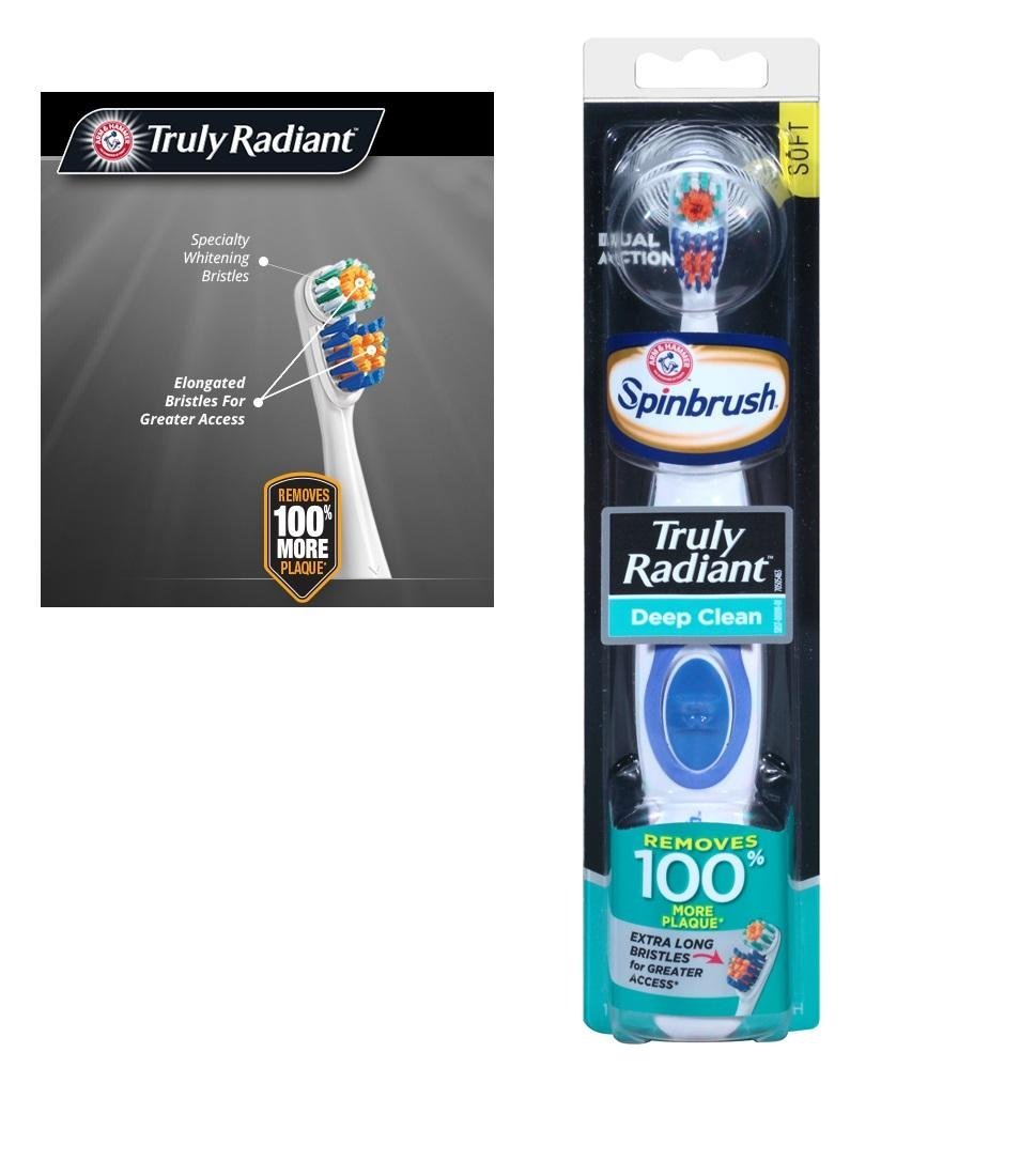 Spinbrush Truly Radiant Toothbrush, Deep Clean, Colors May