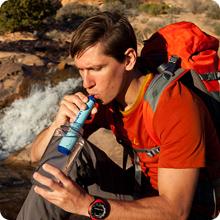 Lifestraw Personal Water Filter weighs just 2 oz. Great for hiking & camping.