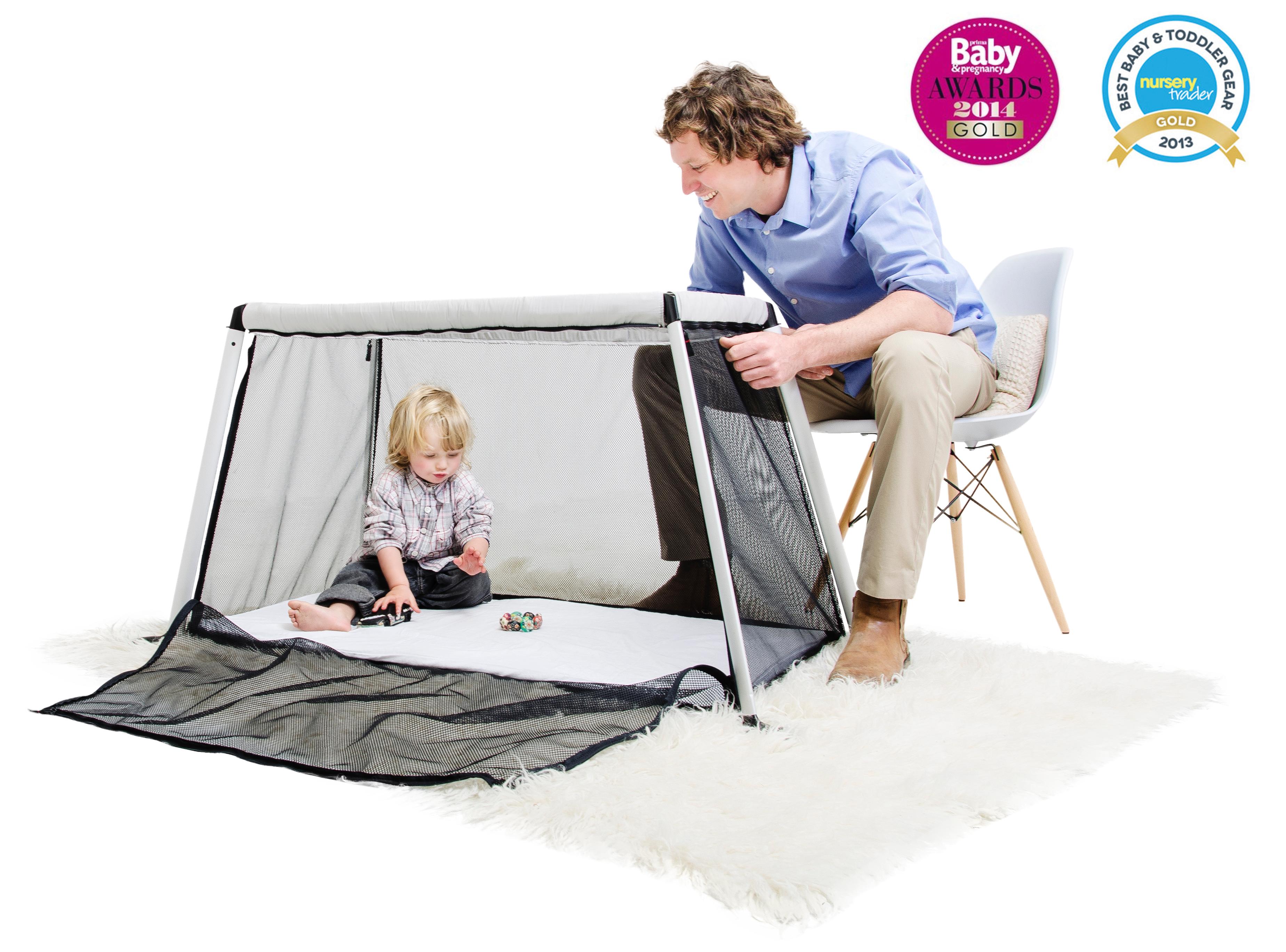 phil&teds Portable Traveller Crib, Silver Baby