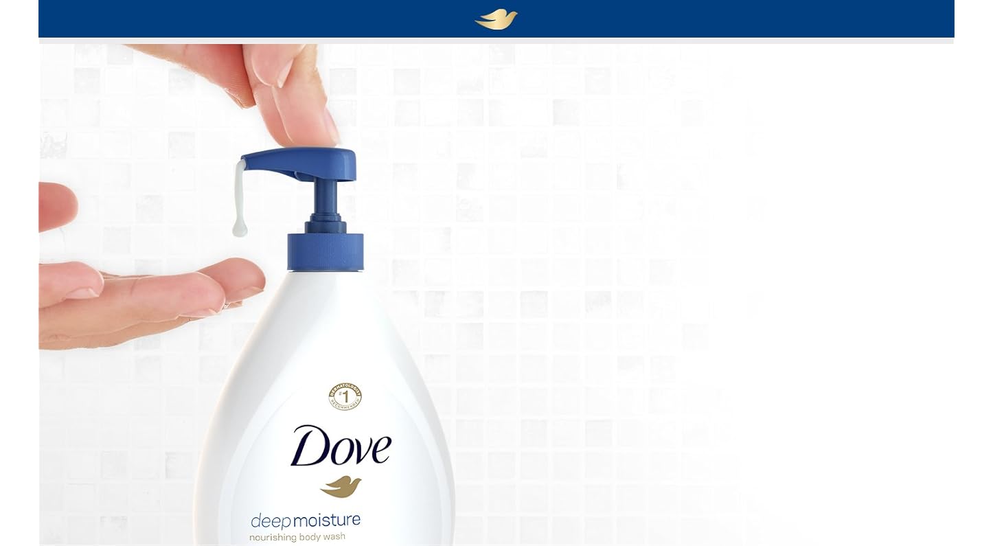 Dove Body Wash Pump, Deep Moisture, 34 oz Prime Pantry
