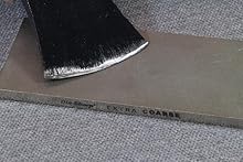 8-Inch Coarse Dia-Sharp Bench Stone sharpening a hatchet