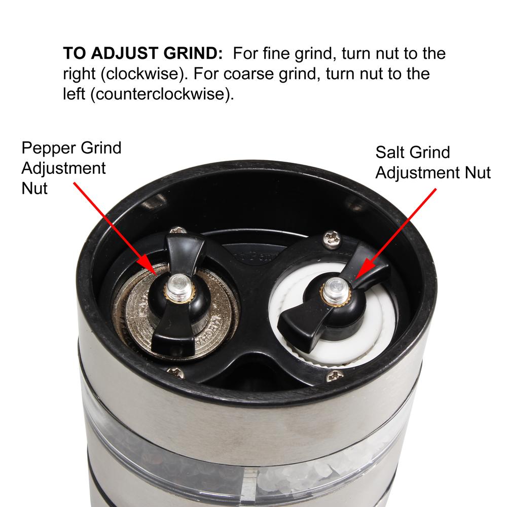 Olde Thompson 4" Stainless Steel Pepper Mill and Salt Mill