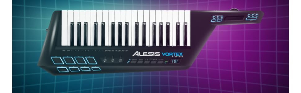 Amazon.com: Alesis Vortex Wireless | Mando de teclado tipo guitarra  USB/MINI con acelerómetro : Instrumentos Musicales