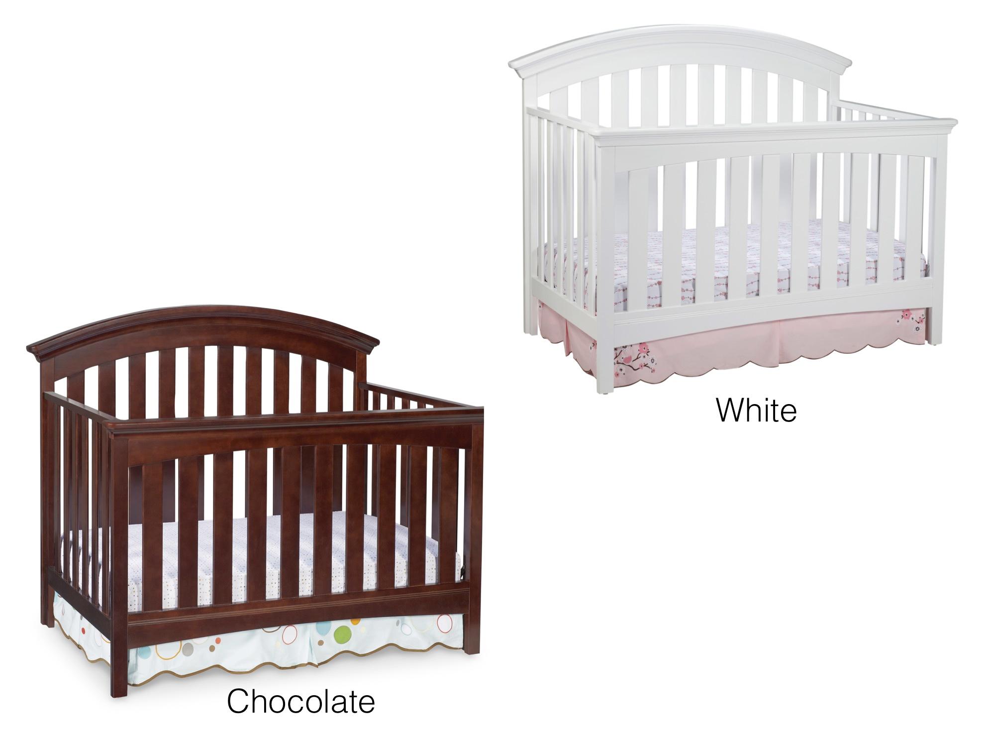 Delta Children Bentley 4 in 1 Crib, White Baby