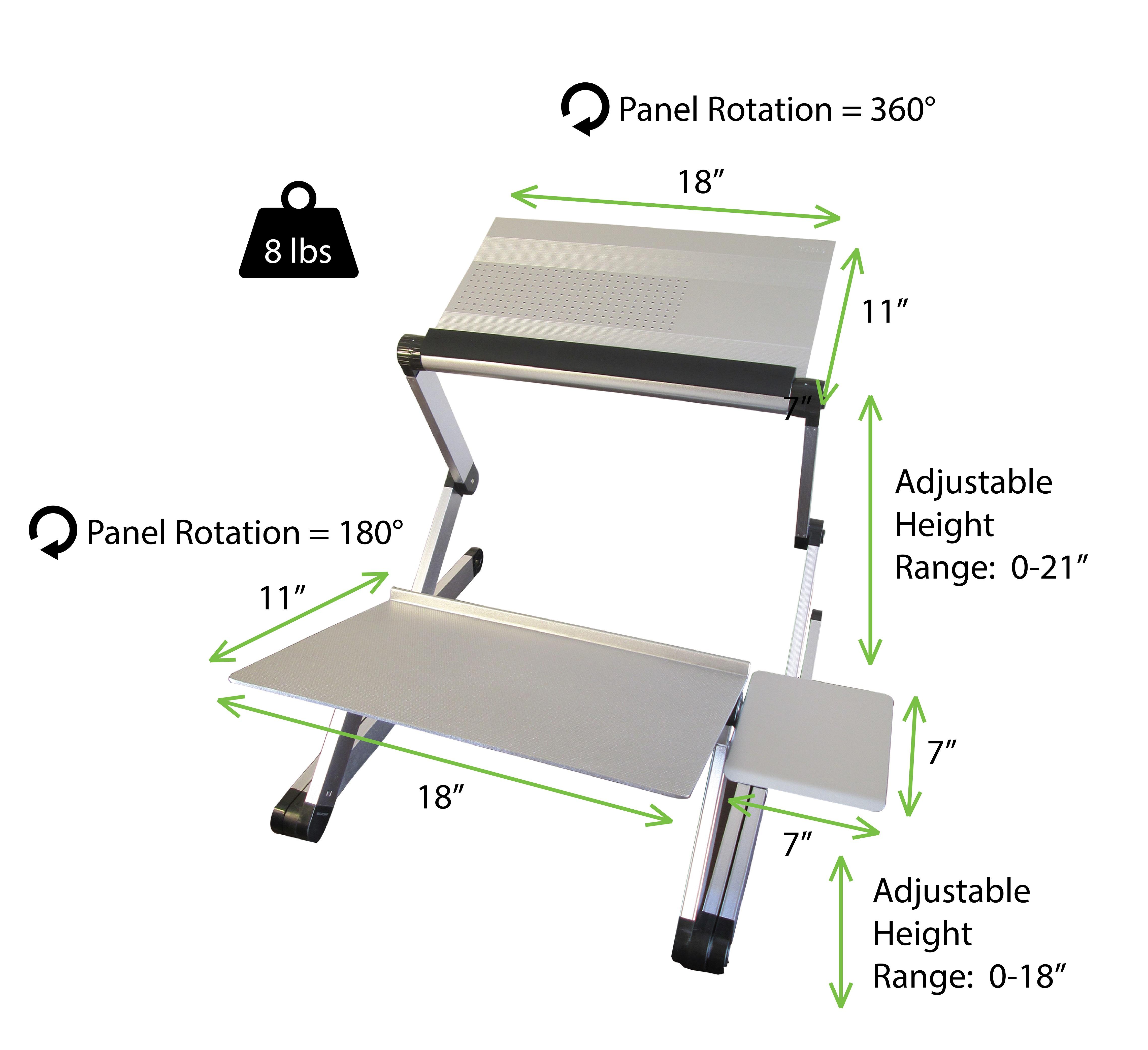 WorkEZ Standing Desk Conversion Kit. Affordable Adjustable