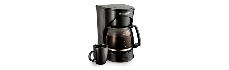 Amazon.com: Proctor 43502 Silex - Cafetera (12 tazas), color negro : Hogar  y Cocina