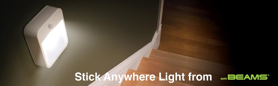 mr haces de luz se pegan en cualquier lugar, mb723, mb720, inalámbrico llevó la luz de la noche