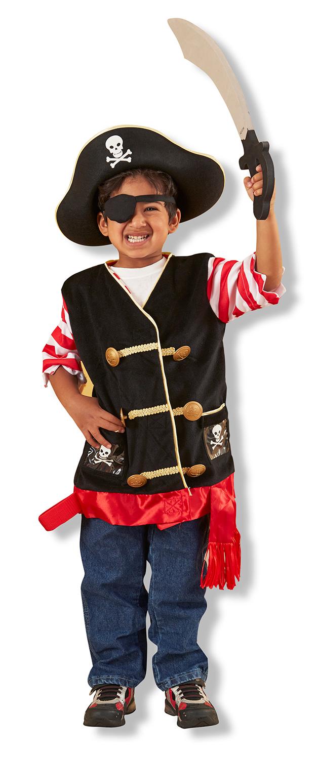 Melissa & Doug Pirate Role Play Costume DressUp Set With