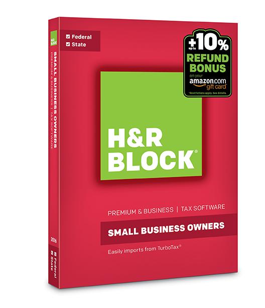 Amazon.com: H&R Block Tax Software Premium & Business 2016 + Refund ...