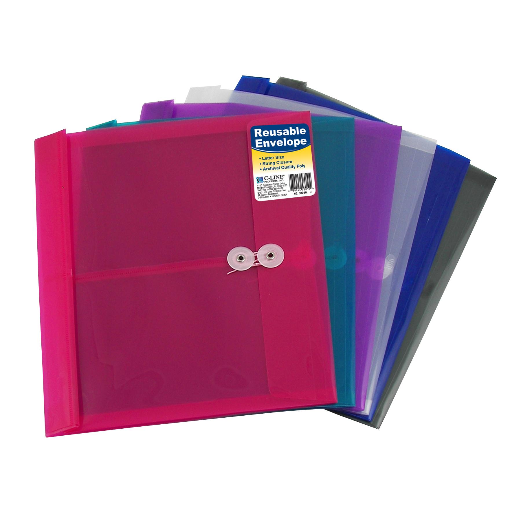 CLine Reusable Biodegradable Poly Envelopes, Side Loading