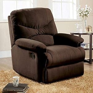 Amazon.com: ACME Arcadia Chocolate Microfiber Recliner: Kitchen & Dining