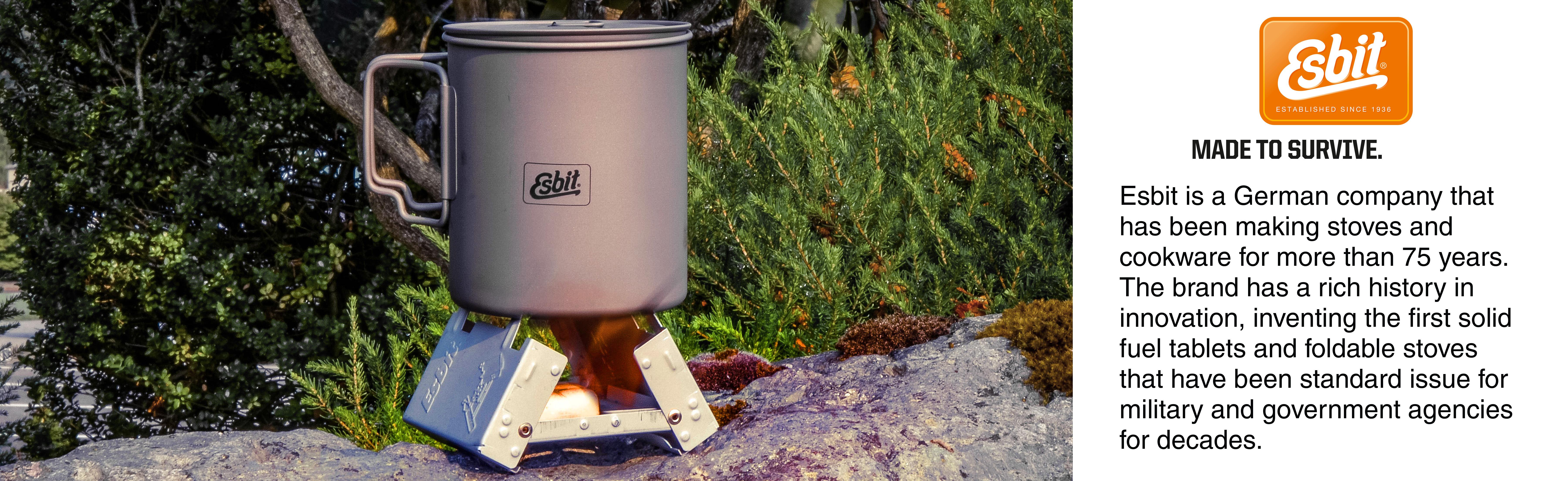 Esbit Ultralight Folding Pocket Stove with Six 14g Solid