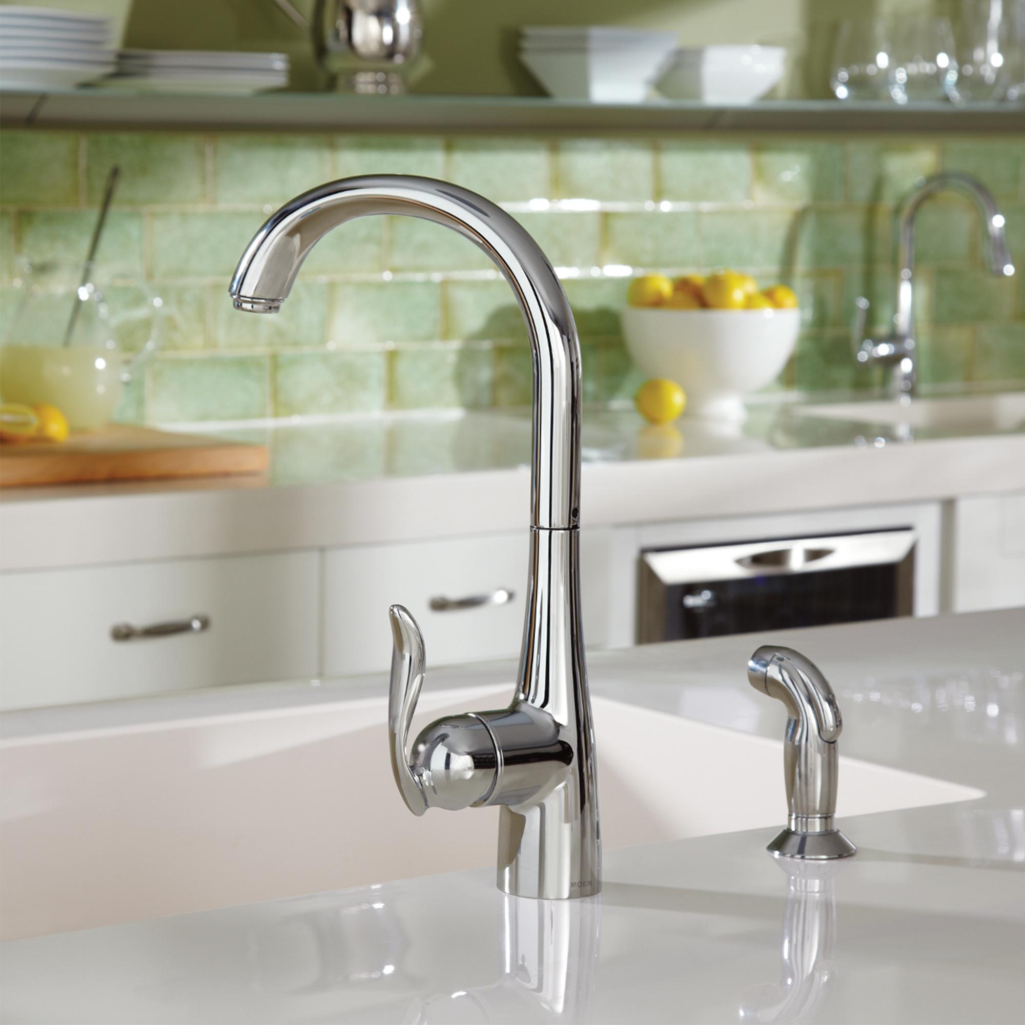 Moen 7790SRS Arbor OneHandle HighArc Kitchen Faucet with Side Spray