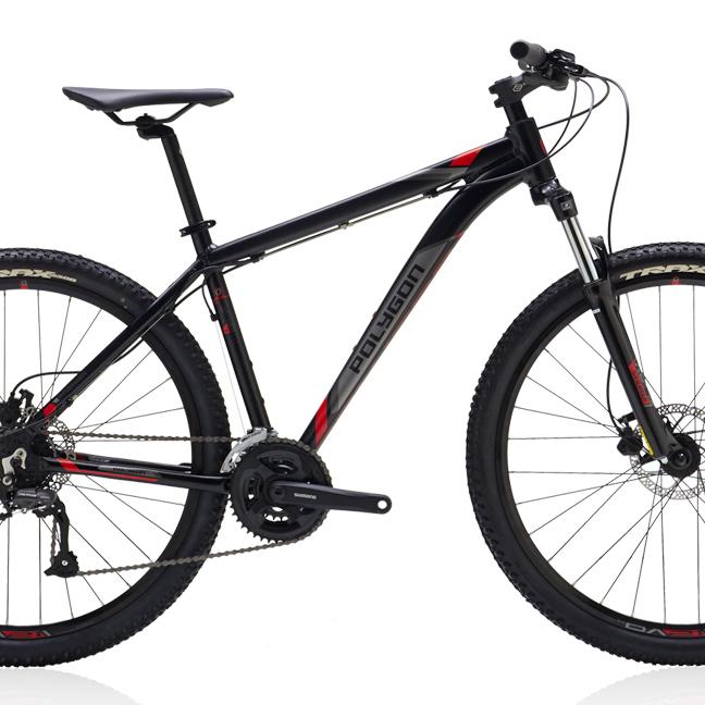 Polygon Bikes Premier 4 Hardtail Mountain Bicycles, Black